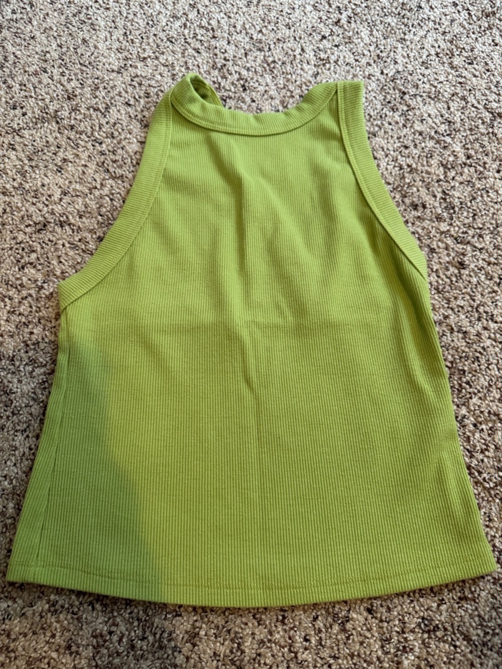 Lime Green Ribbed Tank